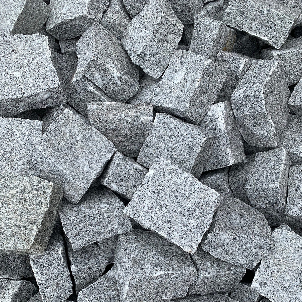 Grey Granite - 100mm x 100mm x 25mm - H/C Cobbles