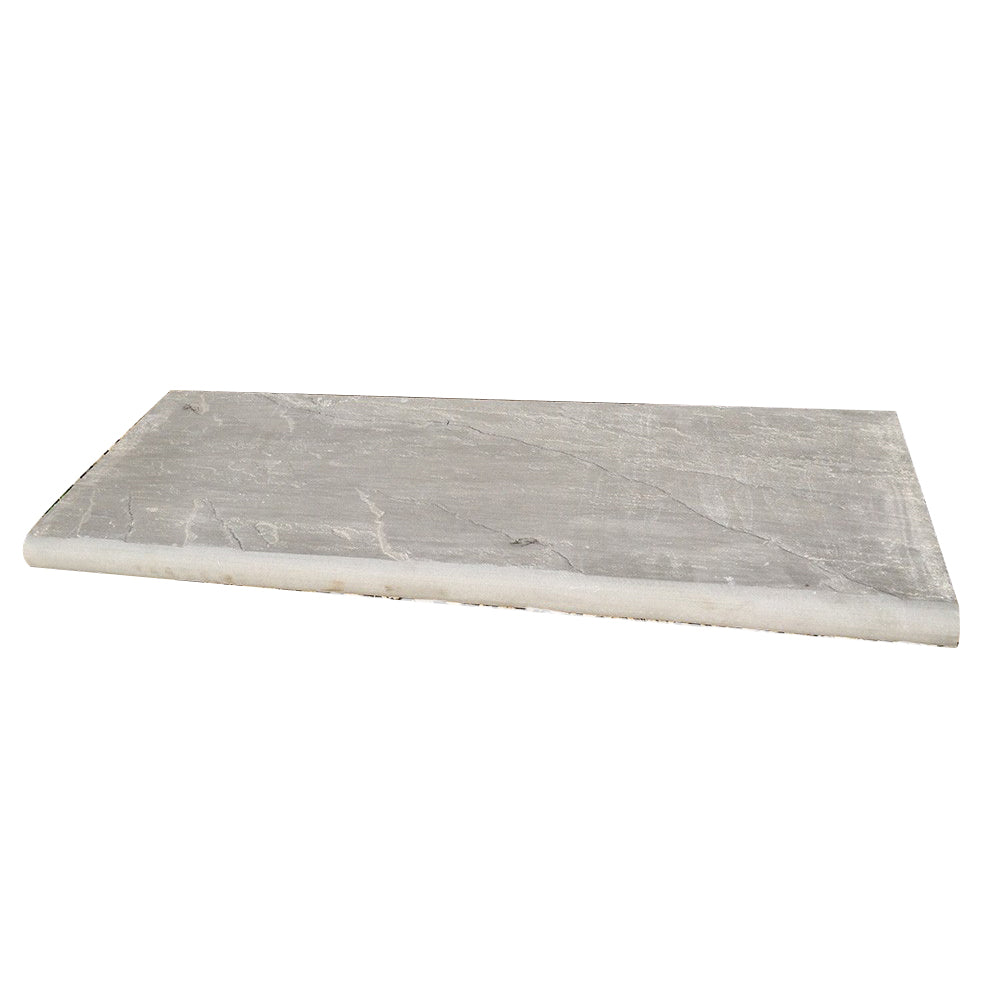 Kandla Grey - Bullnose Natural Stone Step - 400mm x 900mm x 40mm